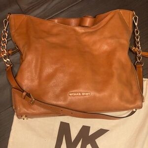 Michael Kors Devon Large Shoulder Tote, Luggage/Silver